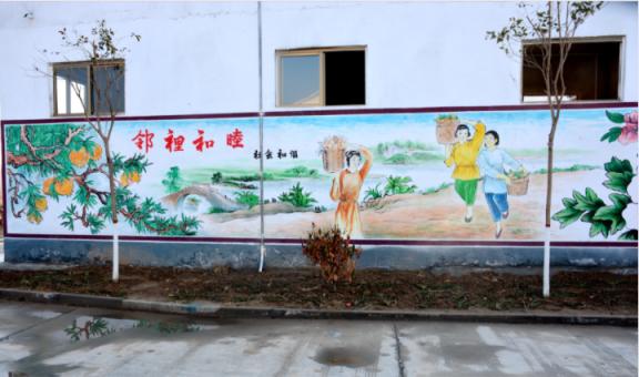 山阳乡镇文化墙 乡风文明焕发新活力